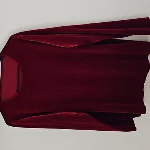 Red stretch velvet Shirt
